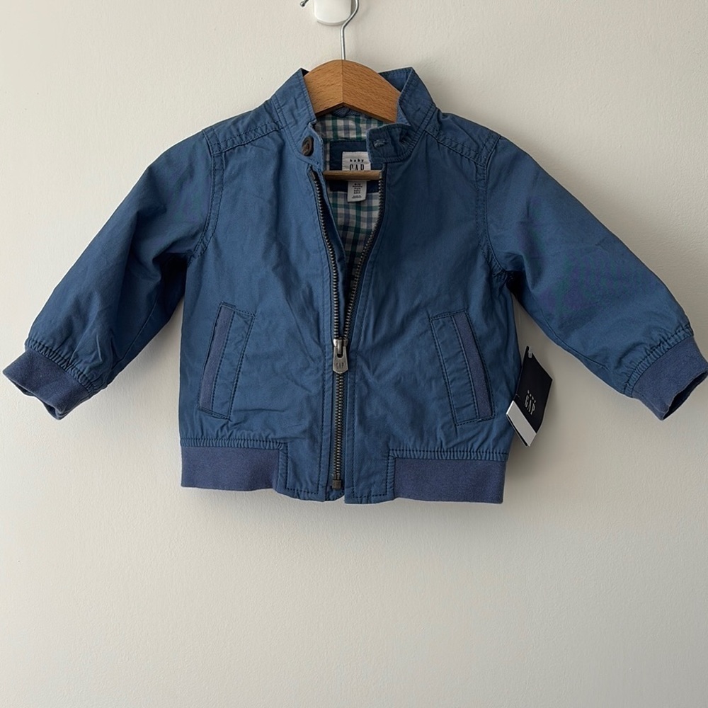 GAP Blue Raincoat with Water-Resistant Fabric